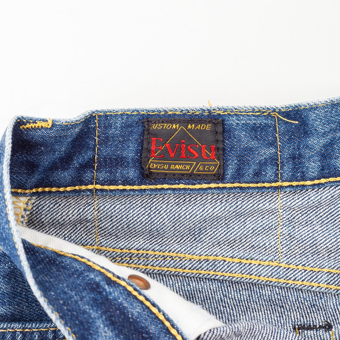 Evisu Custom Made Denim Cuffed Shorts
