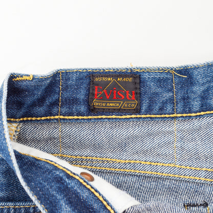 Evisu Custom Made Denim Cuffed Shorts