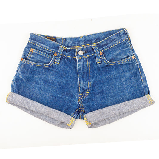 Evisu Custom Made Denim Cuffed Shorts