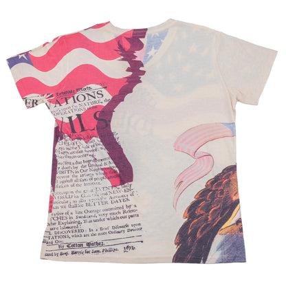Just Cavalli USA Flag Eagle Graphic T-Shirt