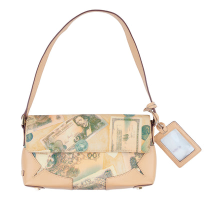 Roccobarocco Money Print Baguette Bag