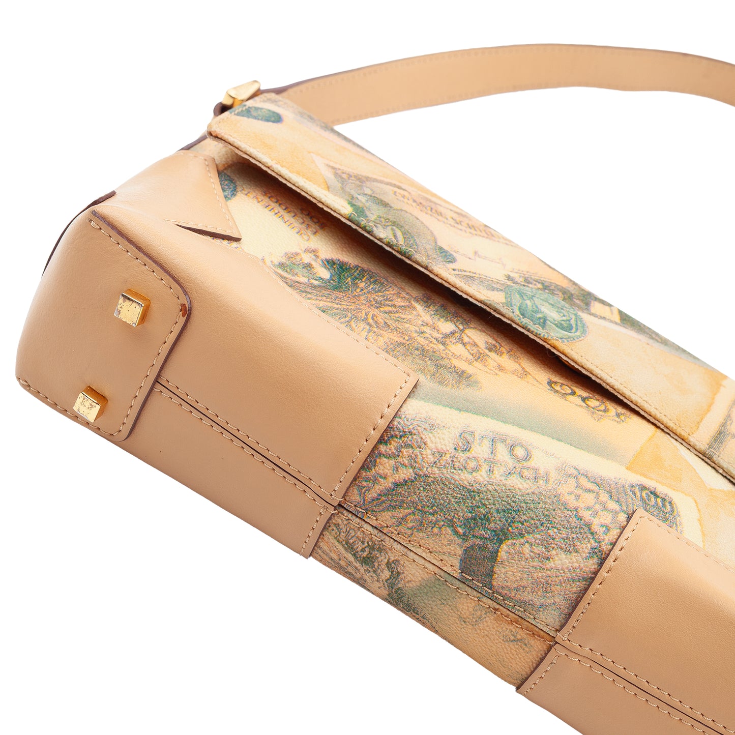 Roccobarocco Money Print Baguette Bag