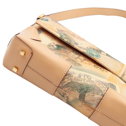 Roccobarocco Money Print Baguette Bag