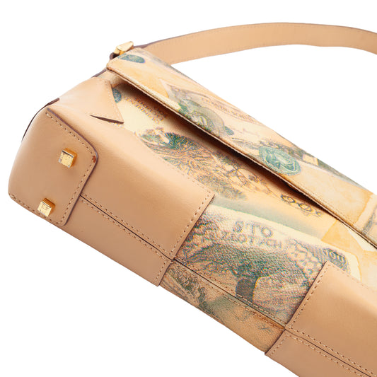 Roccobarocco Money Print Baguette Bag