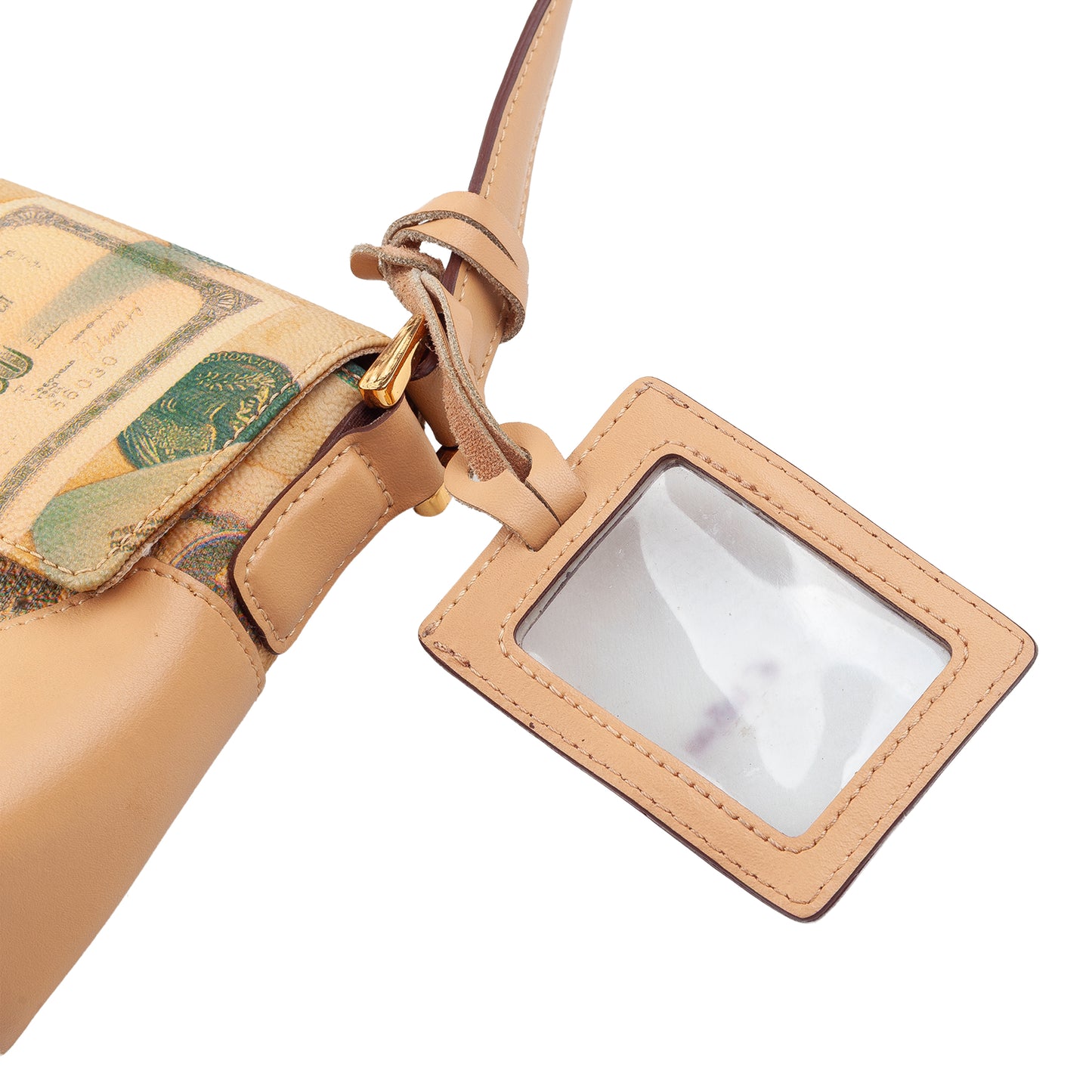 Roccobarocco Money Print Baguette Bag