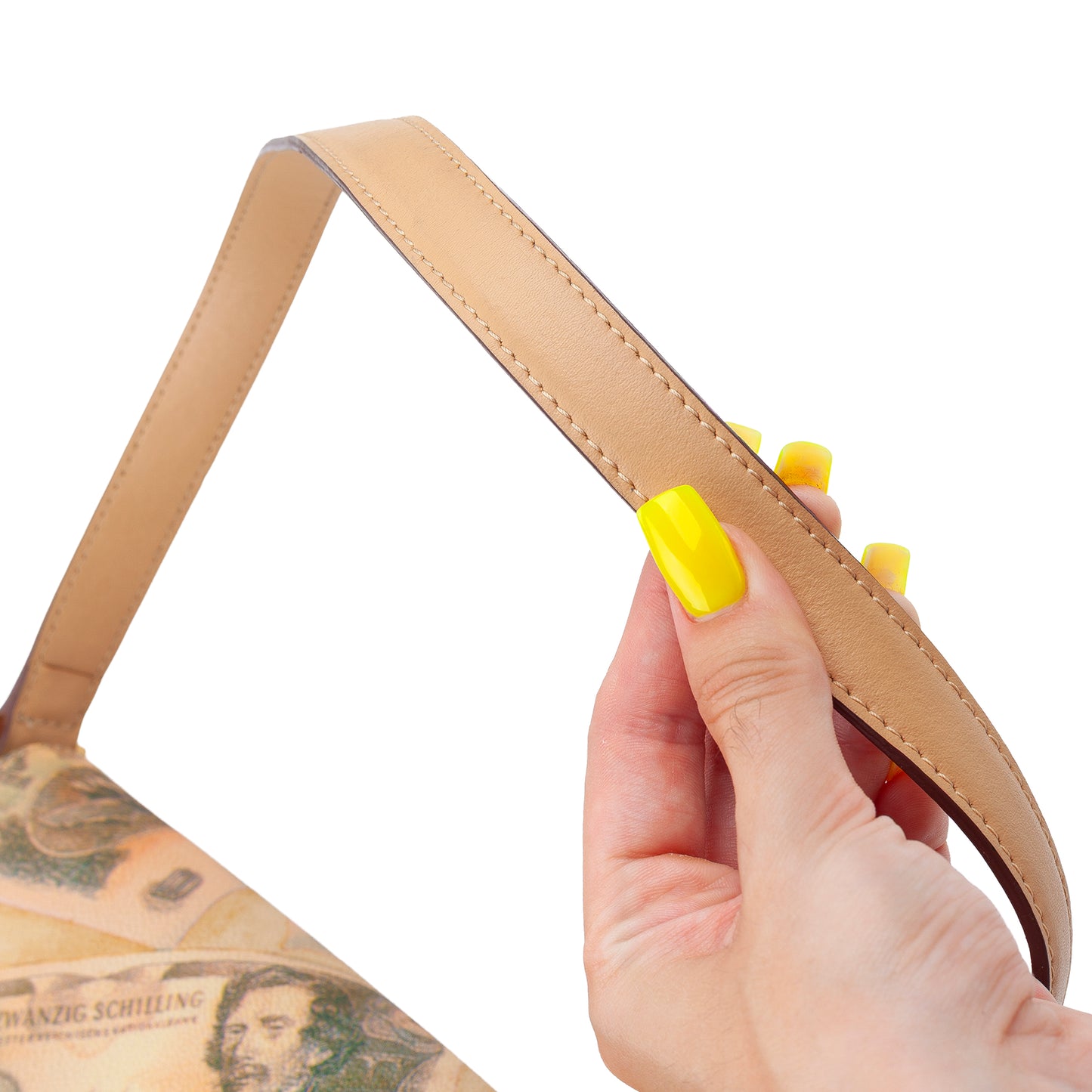 Roccobarocco Money Print Baguette Bag