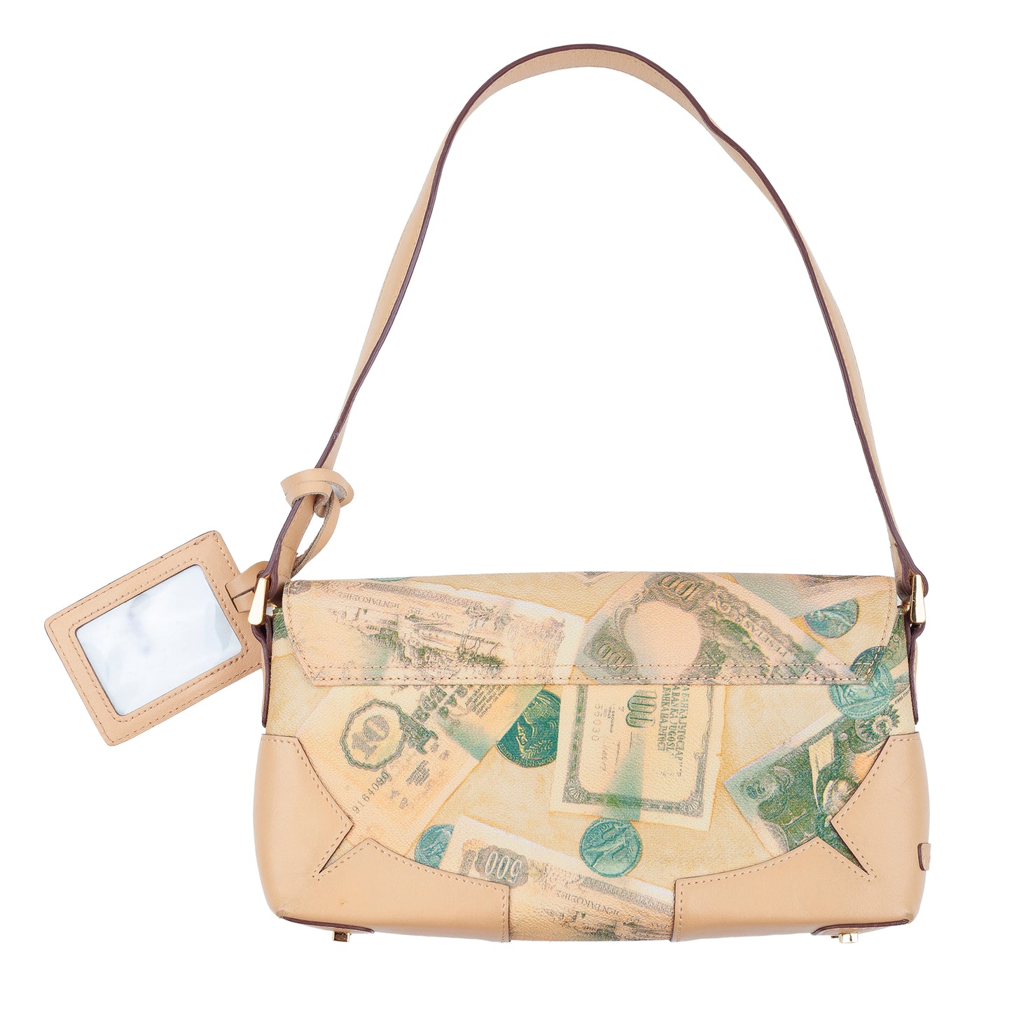 Roccobarocco Money Print Baguette Bag