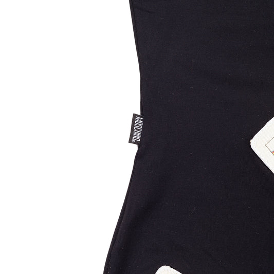 Rare Moschino Jeans Playing Cards Patch Tank Top Black