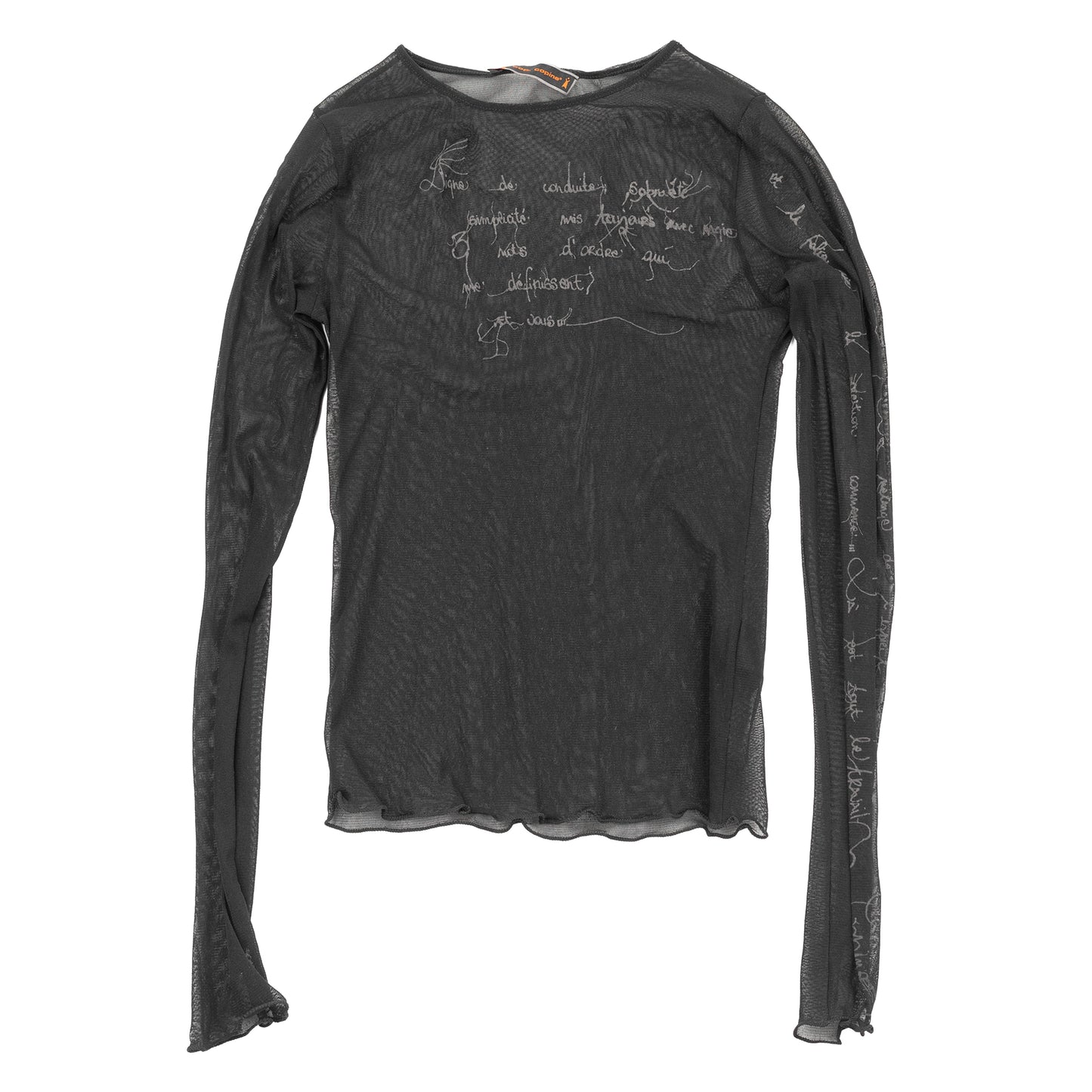 Cop Copine Black Layered Rib Knit & Mesh Cold Shoulder Sweater Top