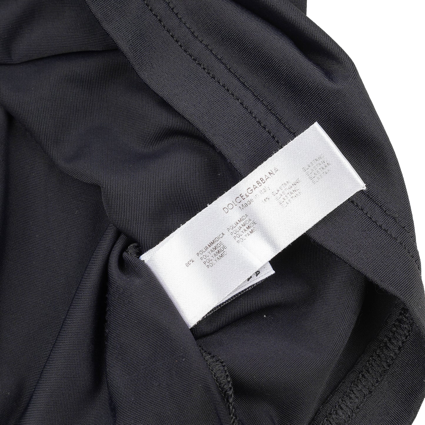 Dolce & Gabbana Black Logo Waist Stretch Top