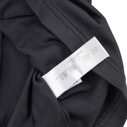 Dolce & Gabbana Black Logo Waist Stretch Top