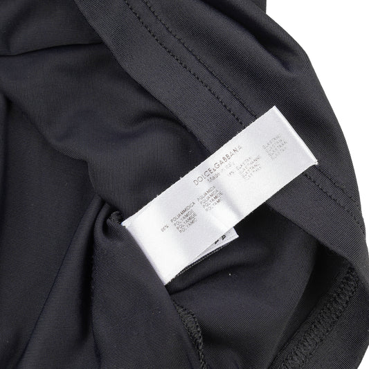 Dolce & Gabbana Black Logo Waist Stretch Top