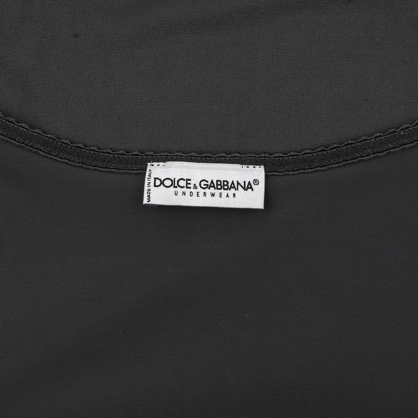 Dolce & Gabbana Black Logo Waist Stretch Top