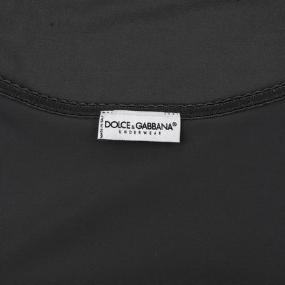 Dolce & Gabbana Black Logo Waist Stretch Top