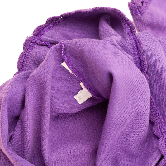 Miu Miu Purple Crochet Trim Mushroom Polo Shirt