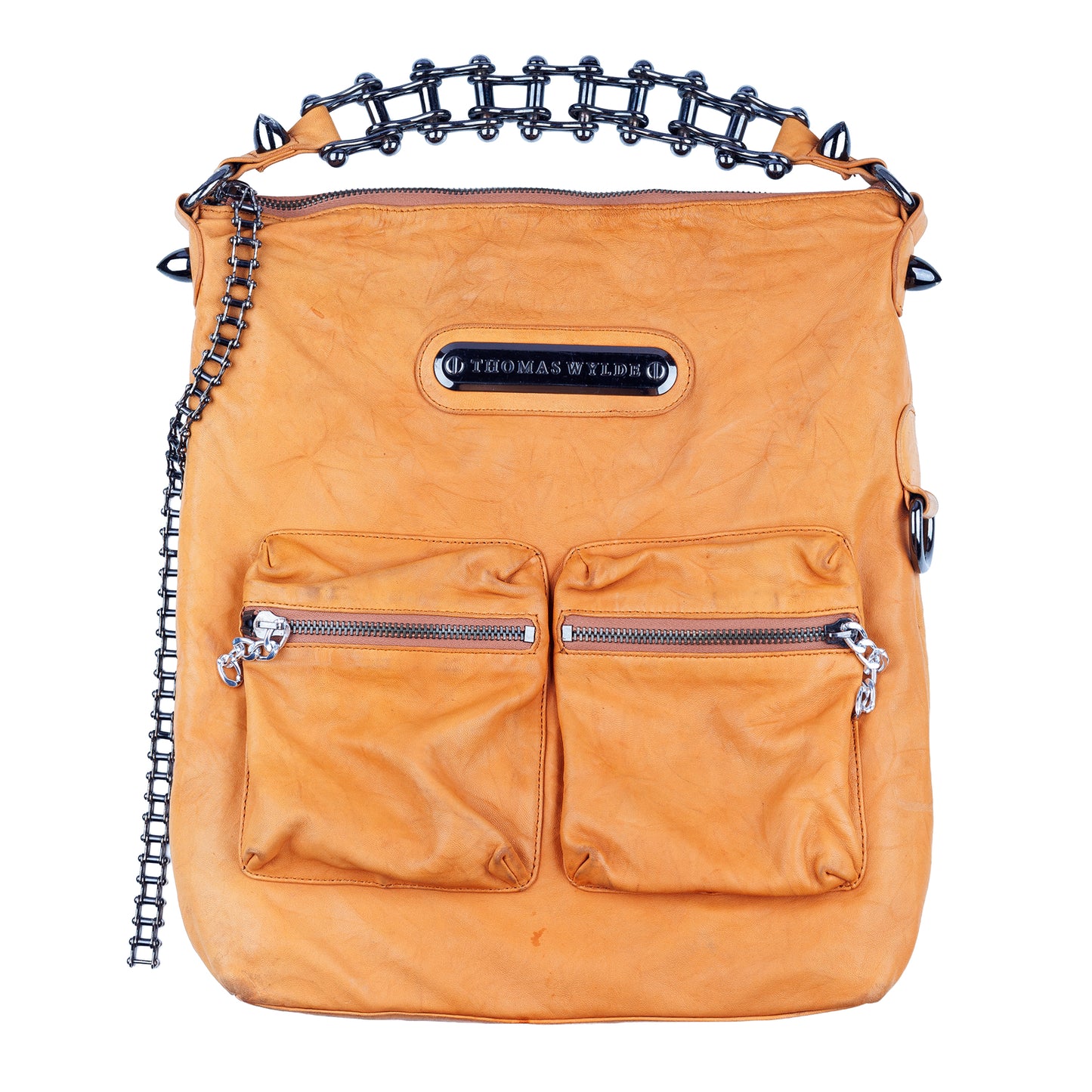 Thomas Wylde Studded Scorpion Leather Hobo Bag