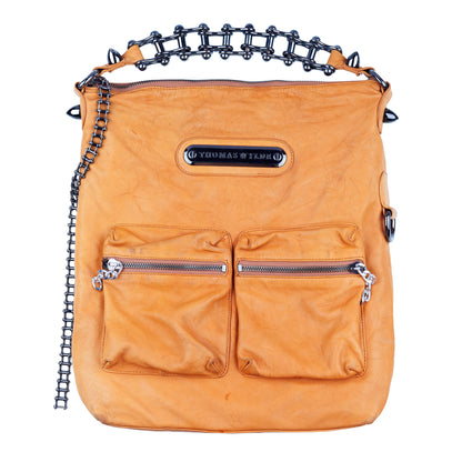 Thomas Wylde Studded Scorpion Leather Hobo Bag