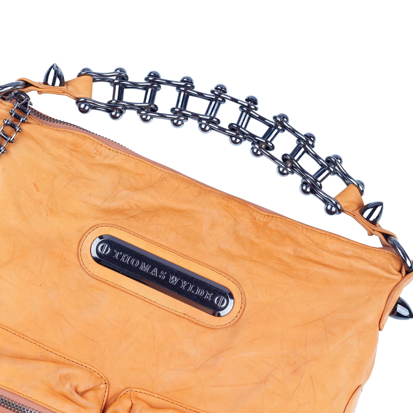 Thomas Wylde Studded Scorpion Leather Hobo Bag