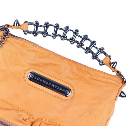 Thomas Wylde Studded Scorpion Leather Hobo Bag