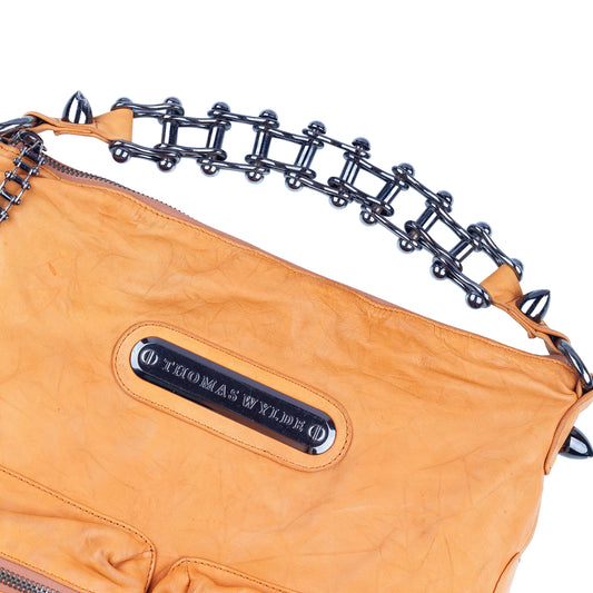 Thomas Wylde Studded Scorpion Leather Hobo Bag