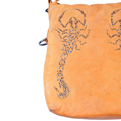 Thomas Wylde Studded Scorpion Leather Hobo Bag