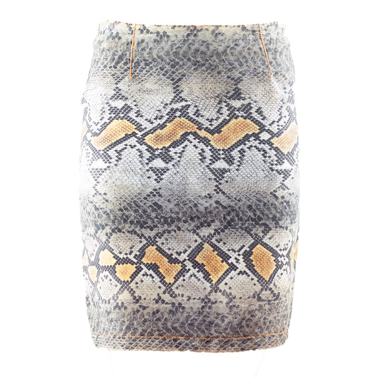 Roberto Cavalli Snake Print Vintage Midi Pencil Skirt (S)