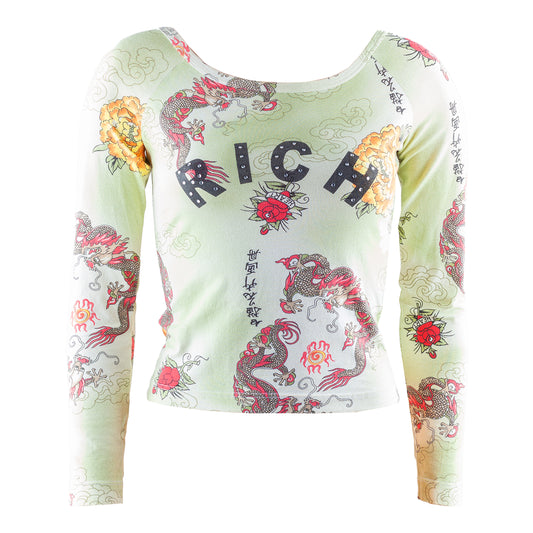Richmond Chinese Vintage Long Sleeve Top (L)
