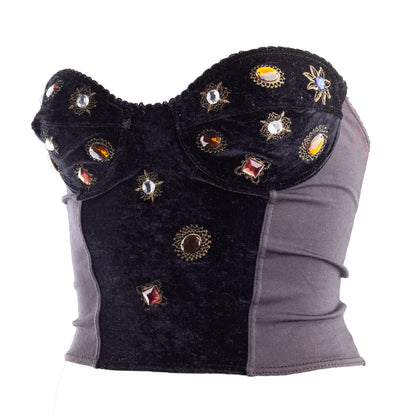 Kenzo City Embellished Vintage Bustier Top (M)