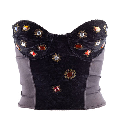 Kenzo City Embellished Vintage Bustier Top (M)