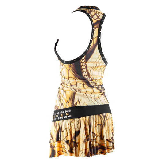 Just Cavalli Yellow Snake Vintage Dress (L)