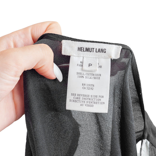 Helmut Lang "Wing" Black Silk Tank Top (S)
