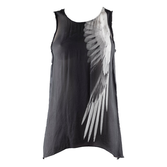 Helmut Lang "Wing" Black Silk Tank Top (S)