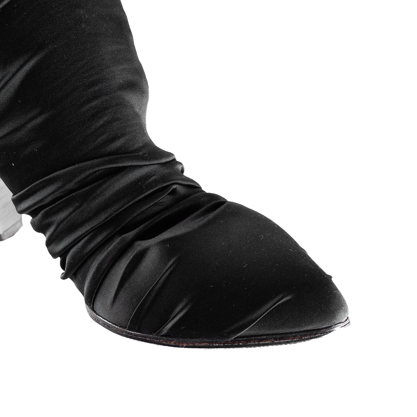 Dolce & Gabbana Vintage Black High-Stock Stretch Silk Boots