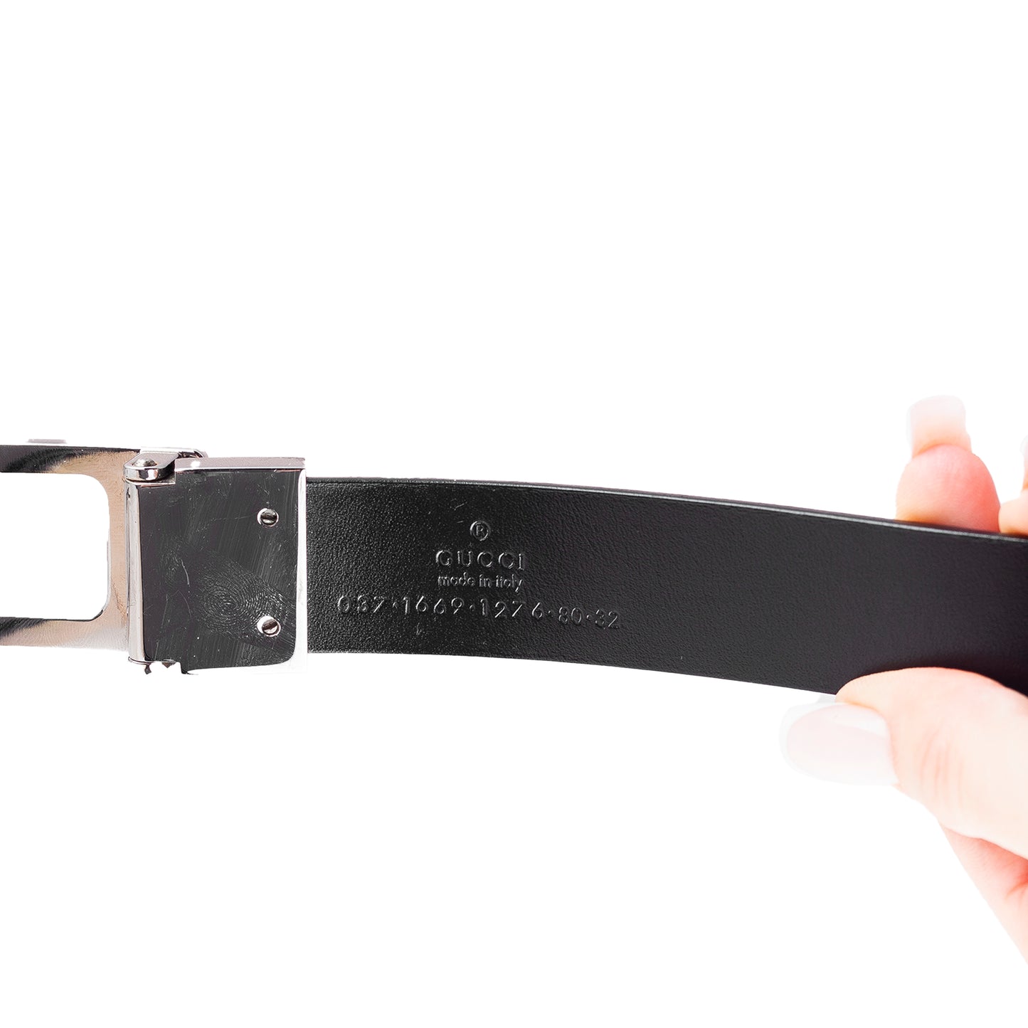 Gucci Black Leather Belt