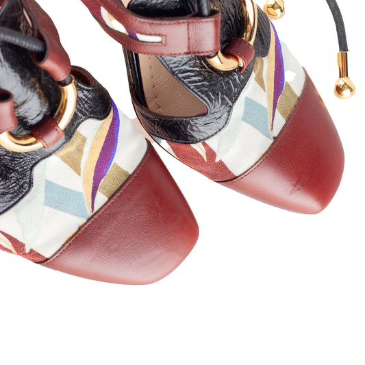 Christian Dior 2017 Metallic Tied-Up Heels  