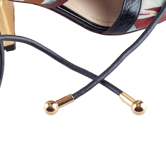 Christian Dior 2017 Metallic Tied-Up Heels  