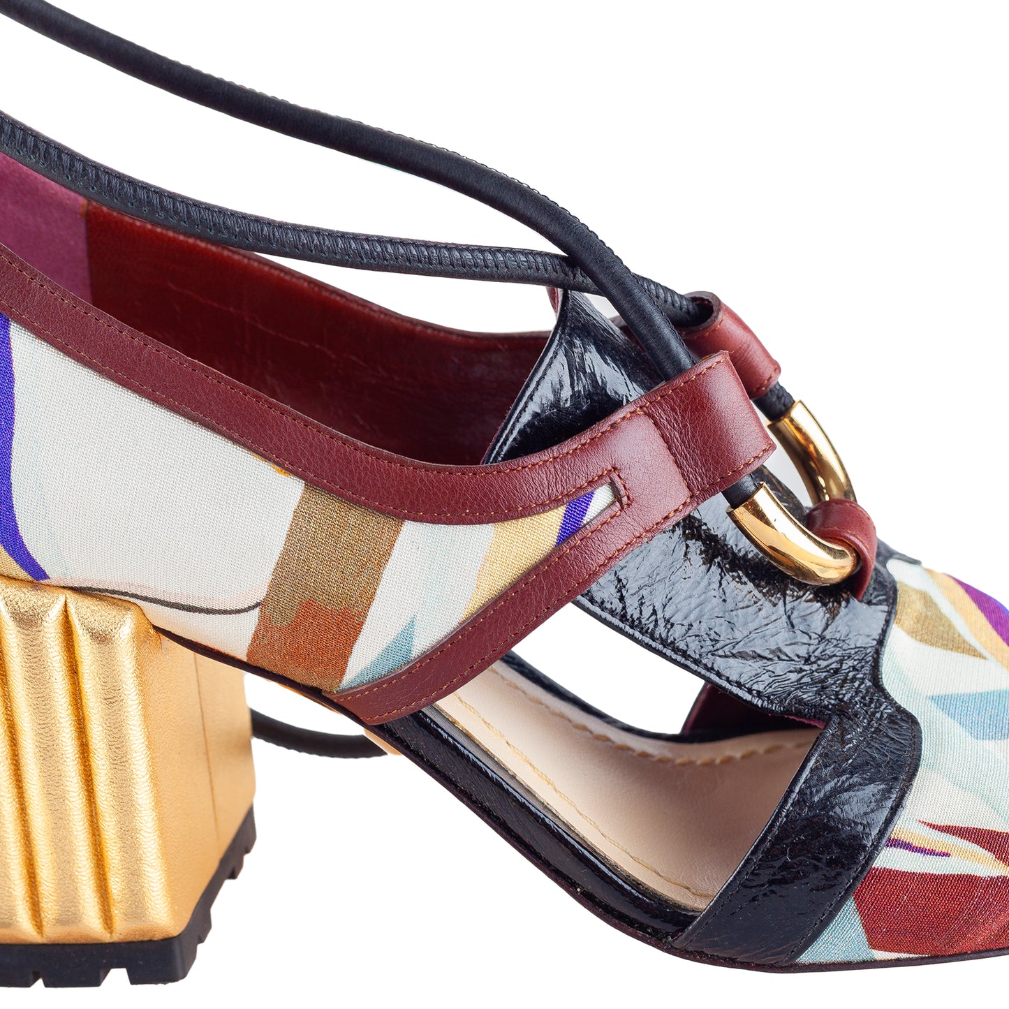 Christian Dior 2017 Metallic Tied-Up Heels