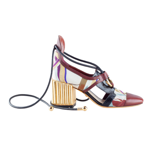 Christian Dior 2017 Metallic Tied-Up Heels  