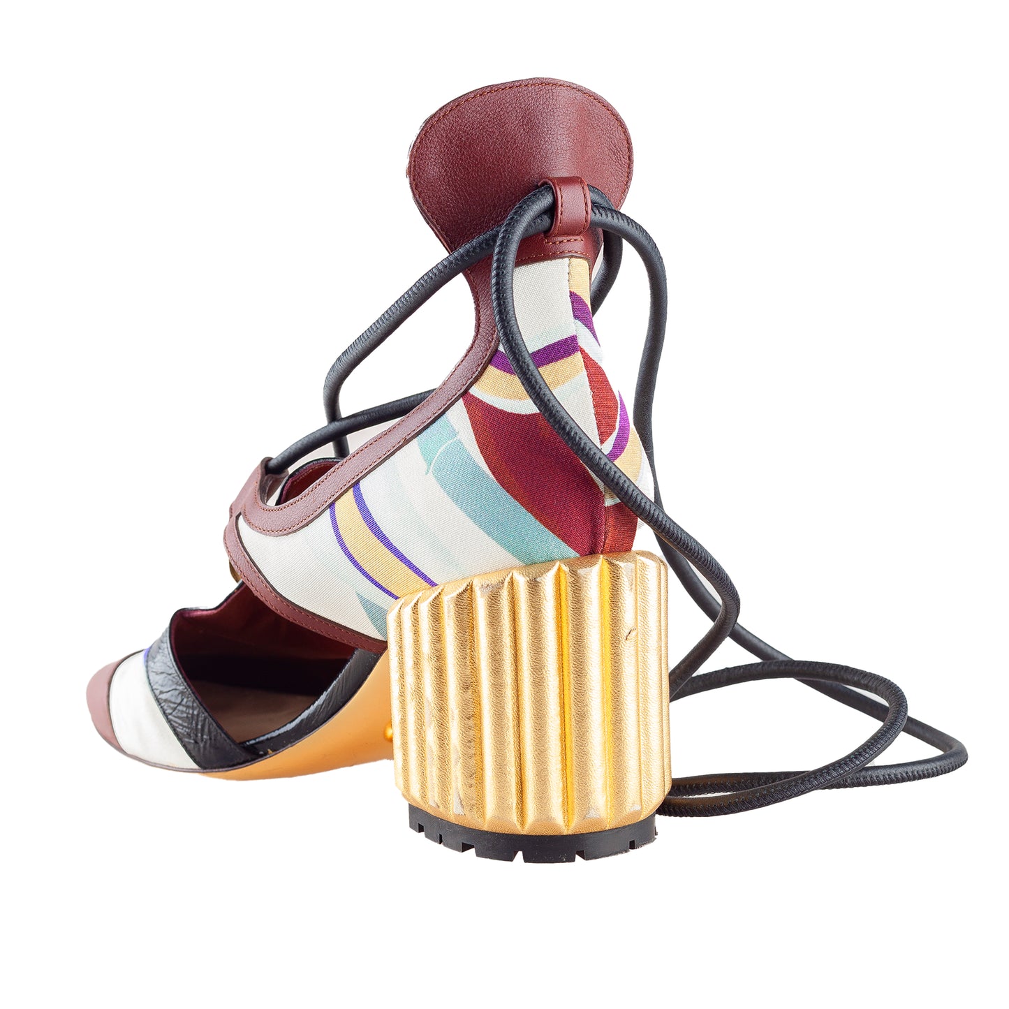 Christian Dior 2017 Metallic Tied-Up Heels