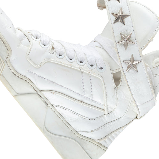 Givenchy Paris Tyson Star High Top White Sneakers  