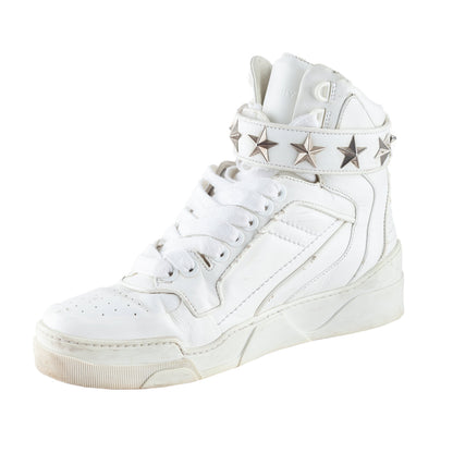 Givenchy Paris Tyson Star High Top White Sneakers  