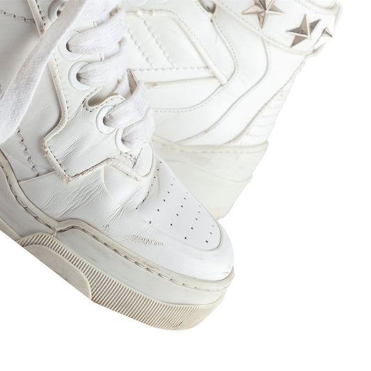 Givenchy Paris Tyson Star High Top White Sneakers  