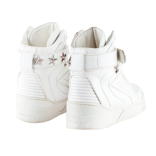 Givenchy Paris Tyson Star High Top White Sneakers  