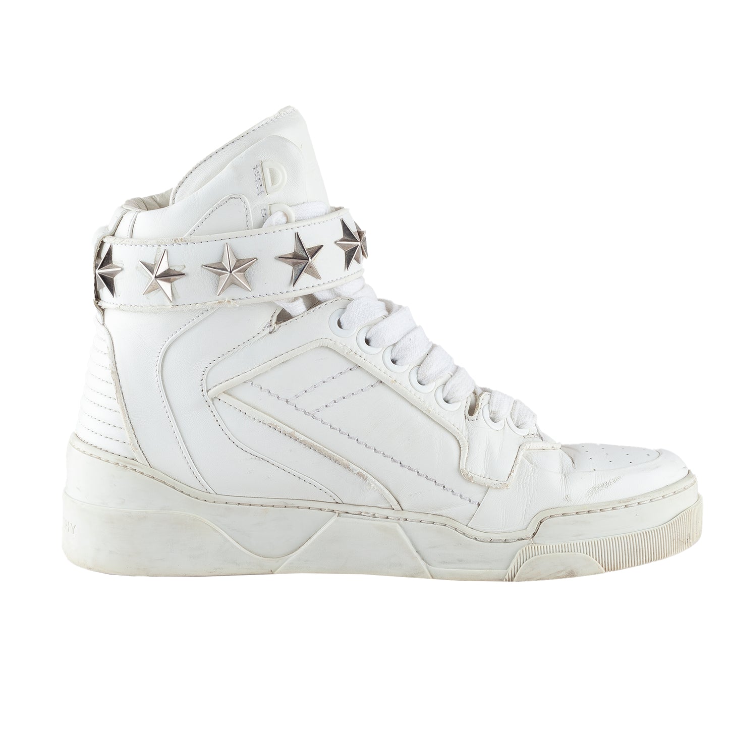 Givenchy Paris Tyson Star High Top White Sneakers