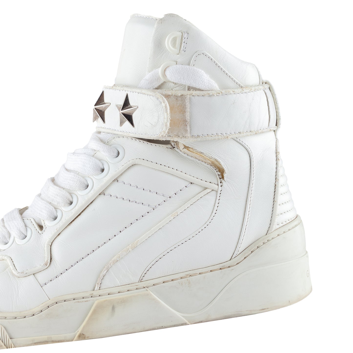 Givenchy Paris Tyson Star High Top White Sneakers