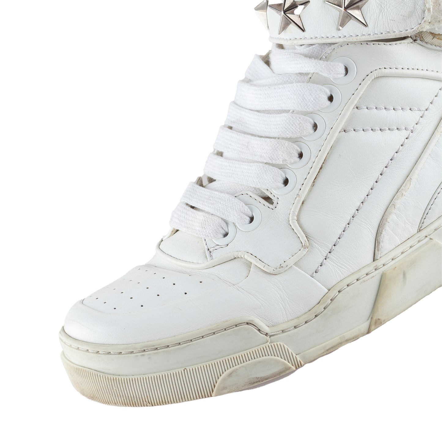 Givenchy Paris Tyson Star High Top White Sneakers