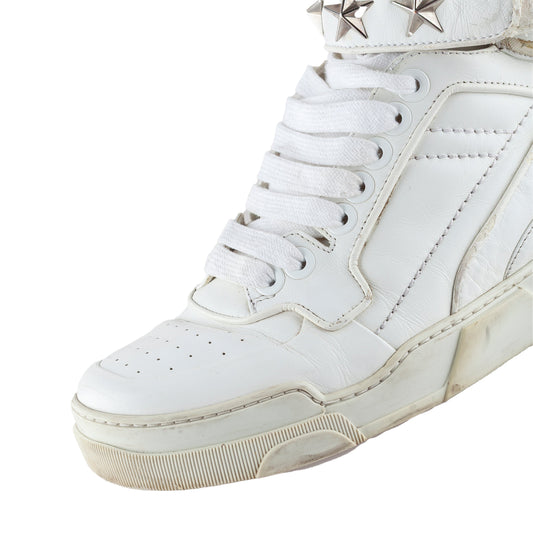 Givenchy Paris Tyson Star High Top White Sneakers  