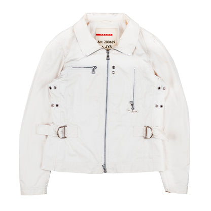 Prada Eyelets Multipockets Beige Vintage Jacket (M)