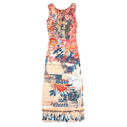 Save The Queen Native American Adjusted Maxi Dress (S)