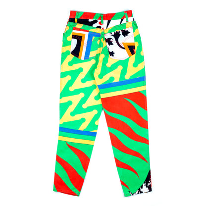 Moschino Jeans Multicolor Cow Vintage Pants (S)